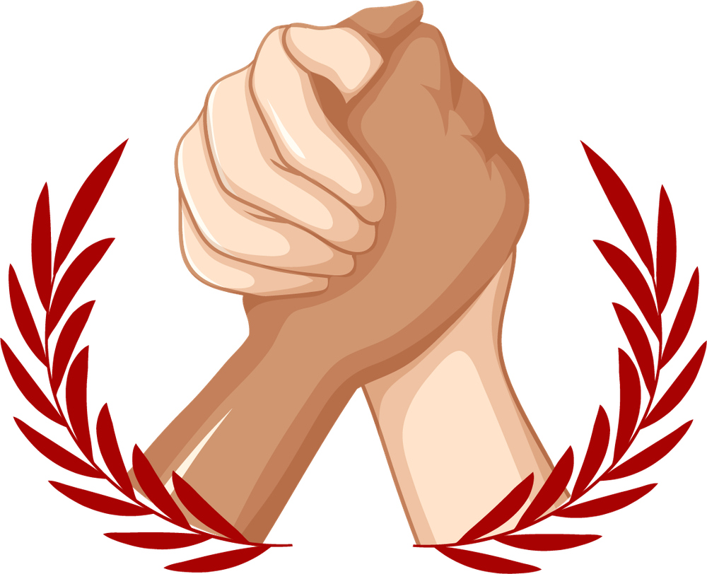 Deux mains unies, symbole de solidarité